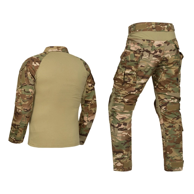 Тактичний костюм Multicam, штурмова військова форма, сорочка з довгим рукавом та штани з наколінниками Мультикам р.3XL - зображення 2
