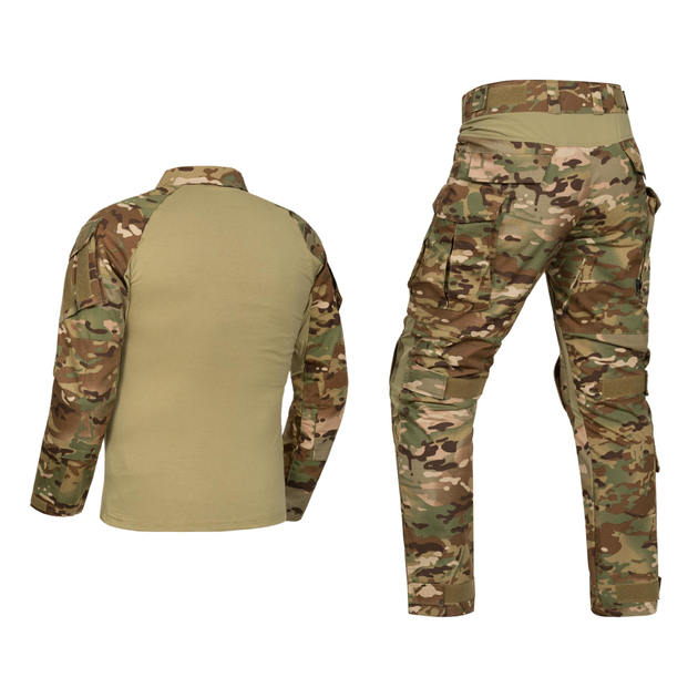 Тактичний костюм Multicam, штурмова військова форма, сорочка з довгим рукавом та штани з наколінниками Мультикам р.2XL - зображення 2