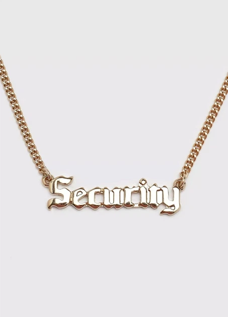 Цепочка с надписью Security No brand Золотистая 10766 - изображение 2