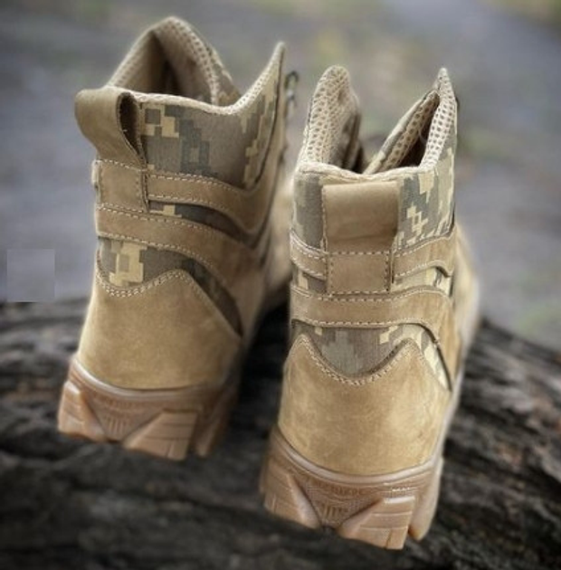 Армейские мужские ботинки трекинговые нубук берцы Пиксель 43 размер (Kali) идеальная обувь для любых условий для экстремальных условий надежная защита - изображение 2