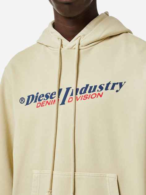 Bluza męska z kapturem Diesel S-GINN-HOOD-IND A037440AJIH7DV S (3US) Beżowa (8057718969886) - obraz 3