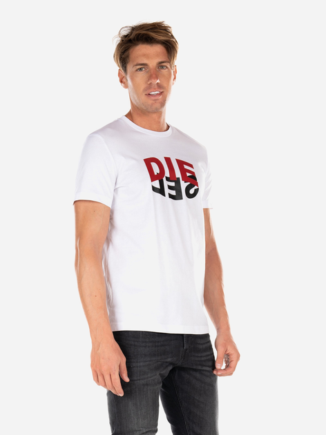 T-shirt męski Diesel T-DIEGOS-N22 A008280HAYU100 M (4US) Biały (8059010150467) - obraz 2