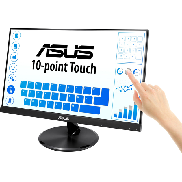 Монитор 21.5" IPS Asus VT229H безрамочный/сенсорный экран Черный - изображение 3