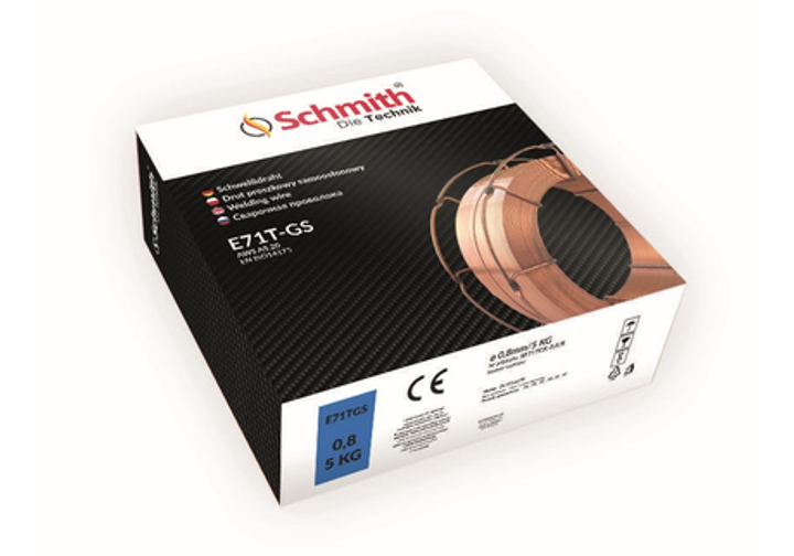 Проволока сварочная флюсовая Schmith 1кг, для полуавтомата без газа 0 ...