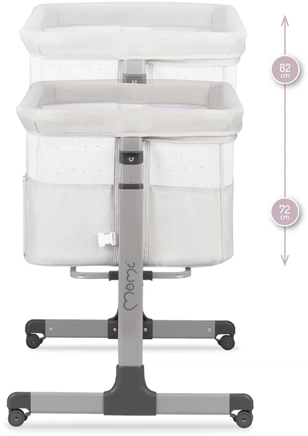 Приставная Кроватка MoMi Revo Light grey (LOZE00022) - изображение 4