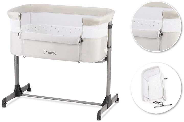 Приставная Кроватка MoMi Revo Light grey (LOZE00022) - изображение 5