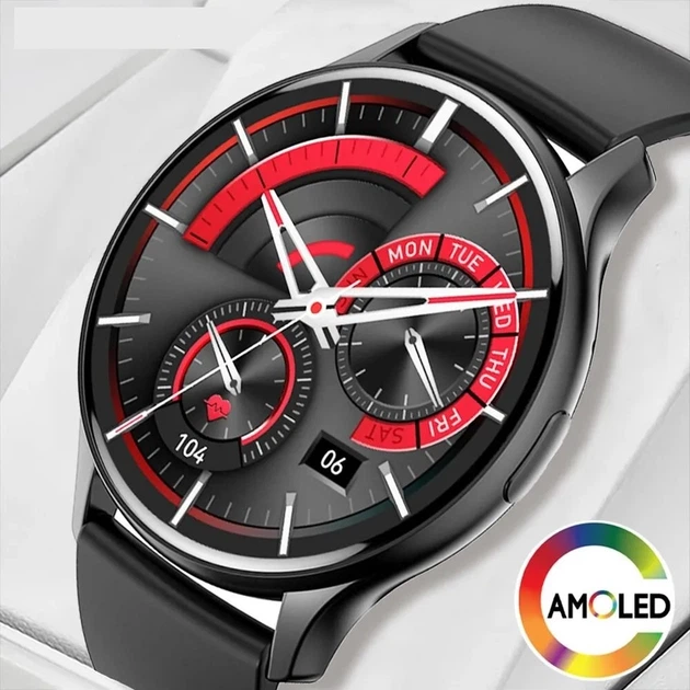 Смарт-годинник Lemfo HK89 Black (дзвінки, тонометр, пульсоксиметр) AMOLED екран - зображення 12