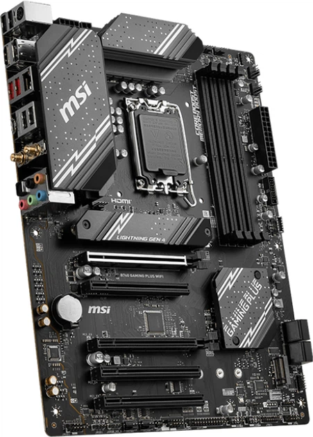 Płyta główna MSI B760 Gaming Plus Wi-Fi (s1700, Intel B760, PCI-Ex16) - Zdjęcie 3 Płyta główna MSI B760 Gaming Plus Wi-Fi (s1700, Intel B760, PCI-Ex16) - obraz 3