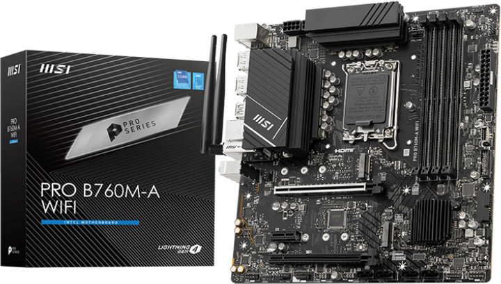 Материнская плата MSI PRO B760M-A Wi-Fi (s1700, Intel B760, PCI-Ex16) - изображение 5