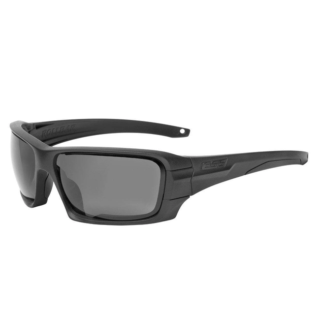 Баллистические, тактические очки ESS Rollbar Contract Subdued Logo Kit с линзами: Прозрачная / Smoke Gray. Цвет оправы: Черный. - изображение 1