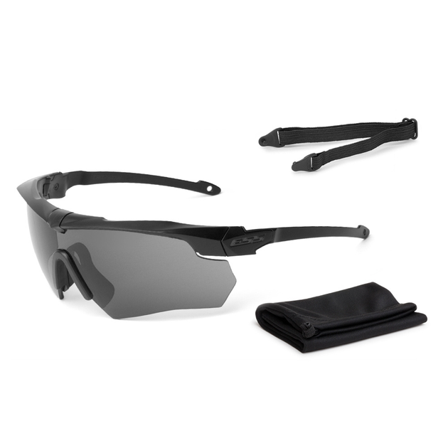 Баллистические, тактические очки ESS Crossbow Suppressor One c линзой Smoke Gray. Цвет оправы: Черный. - изображение 2