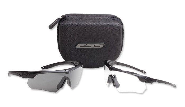 Комплект балістичних, тактичних окулярів ESS Crossbow Suppressor 2шт з лінзами: Прозора / Smoke Gray. Колір оправ: Чорний. - зображення 2