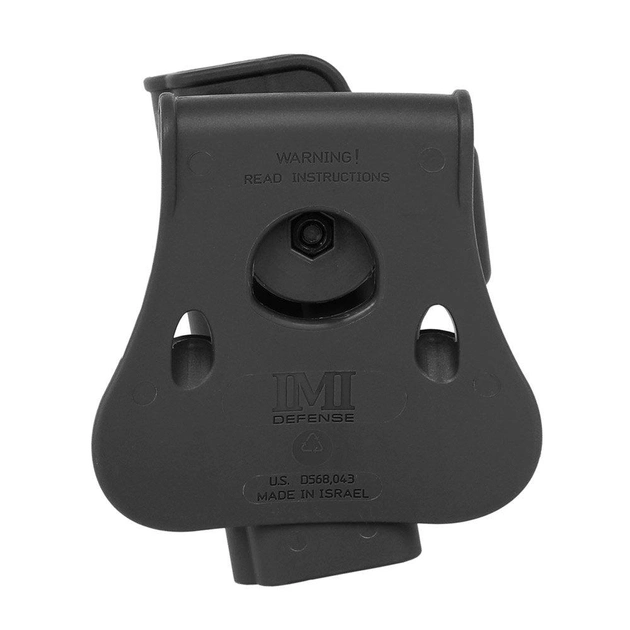 Жесткая полимерная поясная поворотная кобура IMI Defense для Glock 17/22/28/31/34 под левую руку. - изображение 2