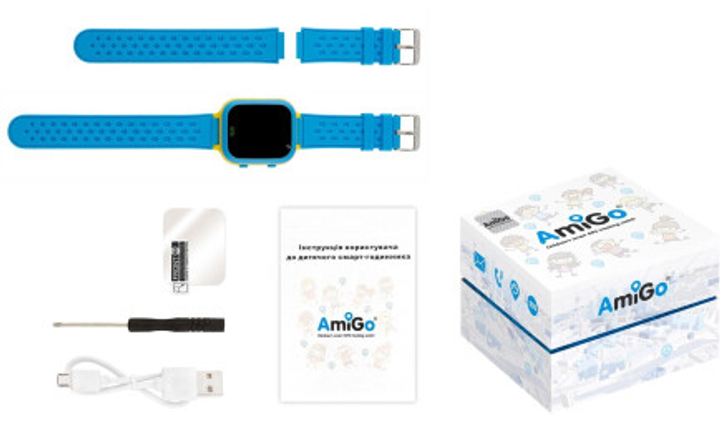 Детские смарт-часы AmiGo GO009 BlueYel (996383) - изображение 5