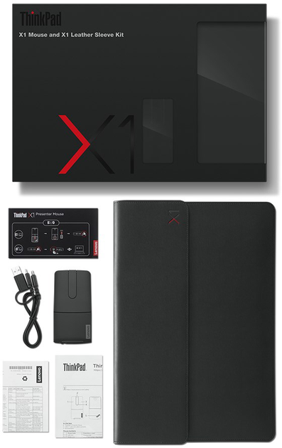 Комплект Миша ThinkPad X1 Presenter + Чохол для ноутбука X1 Leather Sleeve 14" (4XR0V83212) - зображення 14