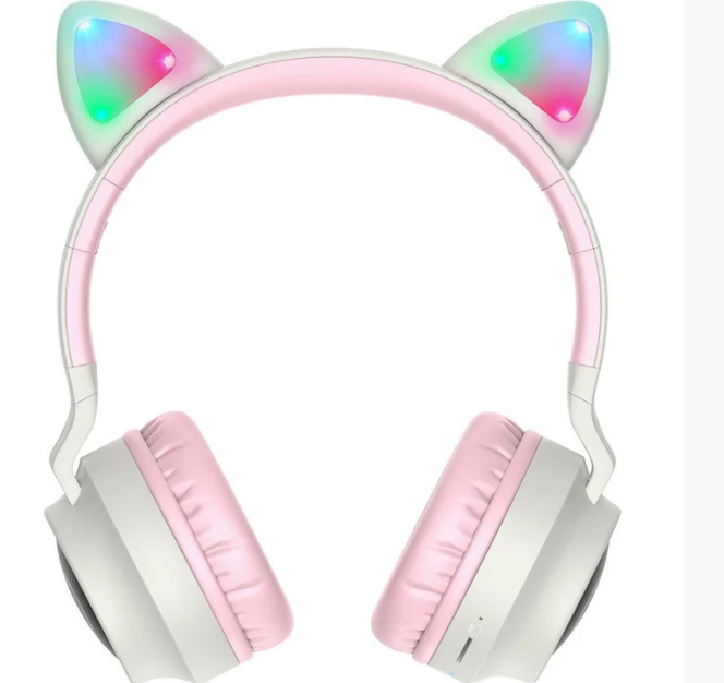 Наушники HOCO W27 CAT EAR Wireless headphones чисто розовые - Фото 3 Наушники HOCO W27 CAT EAR Wireless headphones чисто розовые - изображение 3