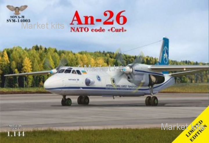 vintage an・an no.26 Модель літака Антонов Ан-26 Ан-26 07 (синій) Національна