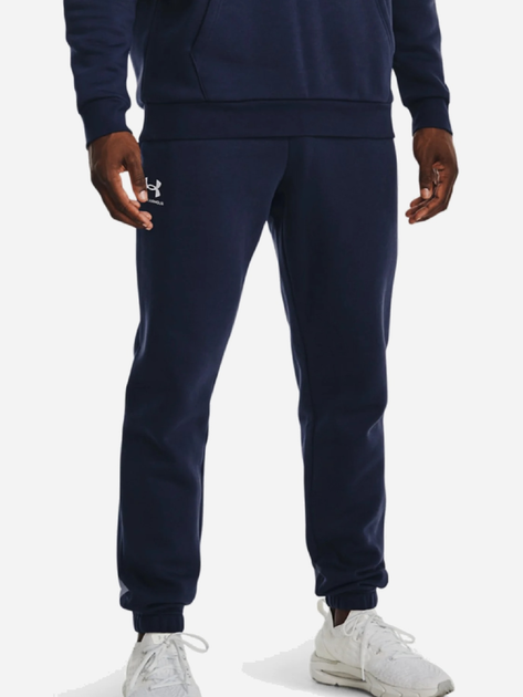 Акція на Спортивні штани утеплені чоловічі Under Armour Essential Fleece Jogger 1373882-410 L від Rozetka