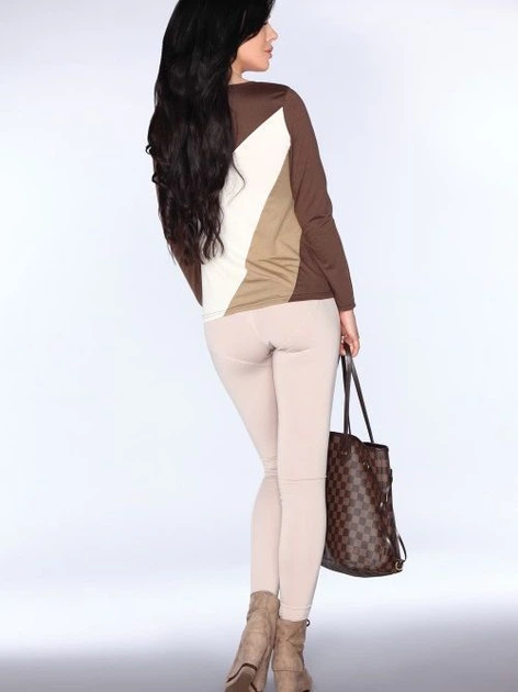 Longsleeve damski Merribel CG032 L Brązowy (5903050363772) - obraz 4