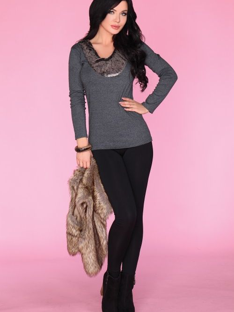 Longsleeve damski Merribel CG019 L Szary (5903050360870) - obraz 3