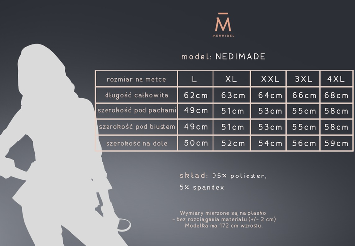 Блузка жіноча Merribel Nedimade 3XL Темно-зелена (5907621605087) - зображення 5