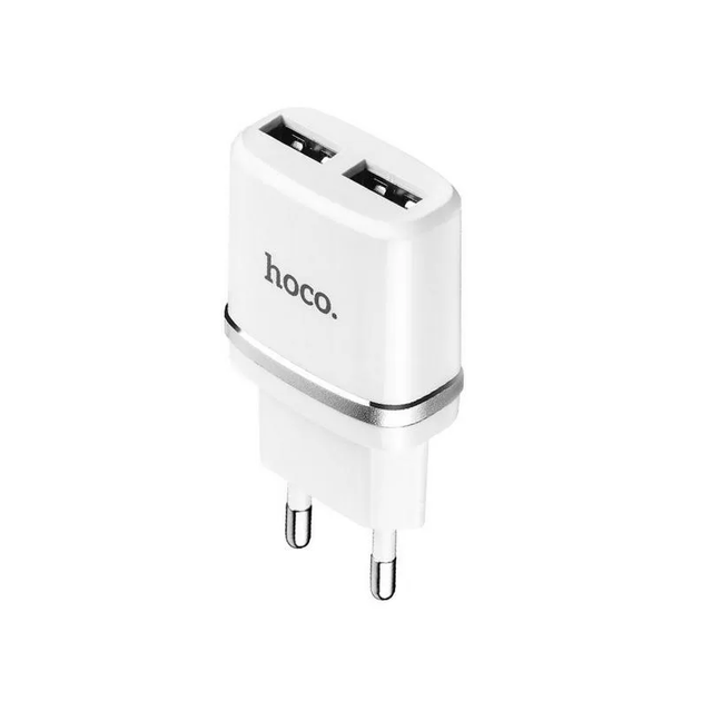 Сетевого зарядного пристрою HOCO C12 Smart dual USB charger 12W White (6957531047759) - Фото 1 Сетевого зарядного пристрою HOCO C12 Smart dual USB charger 12W White (6957531047759) - зображення 1