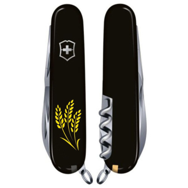 Нож Victorinox Spartan Ukraine Black "Колосся Пшениці" (1.3603.3_T1338u) - изображение 2