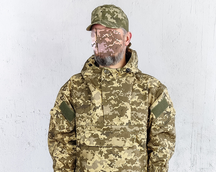 Куртка парка анорак військова форма бавовна 100% камуфляж піксель ЗСУ МM14 64-66, зріст 5/6 - зображення 2