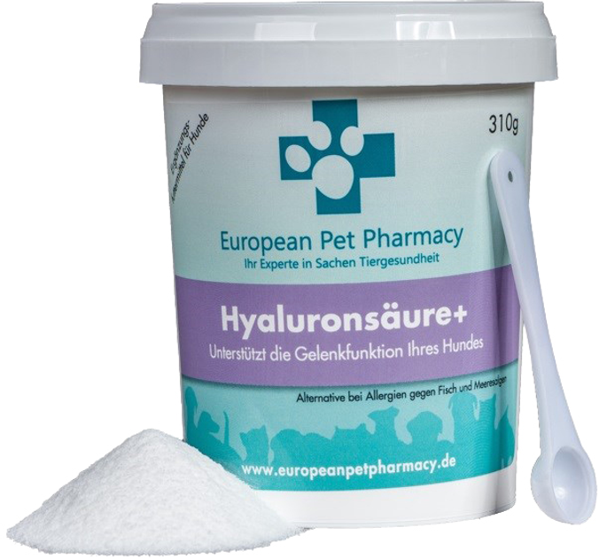 Біологічно активна добавка з гіалуроновою кислотою для собак EUROPEAN PET PHARMACY Hyaluronsaure+ 31 0г (7350039351547) - зображення 1