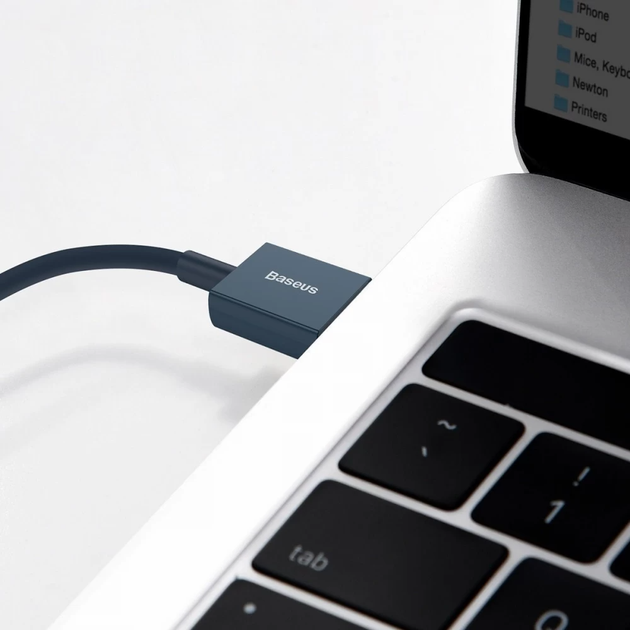 Кабель Baseus CALYS-A03 Superior Series Fast Charging Lightning 2.4A 1м синий - изображение 4