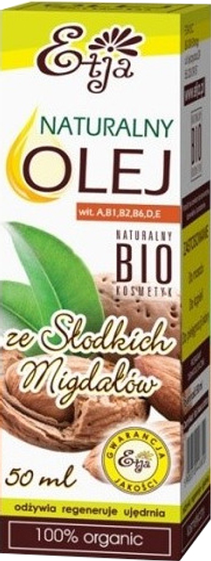 Naturalny olej Etja ze słodkich migdałów Bio 50 ml (5908310446820) - obraz 1