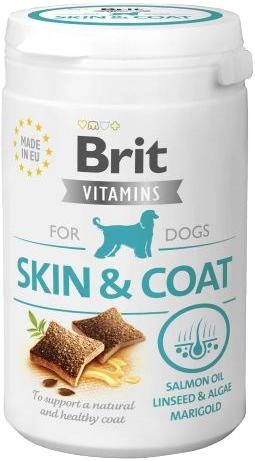 Вітамінна харчова добавка для собак для шкіри та вовни BRIT Skin&Coat 150 г (8595602562510) - зображення 1