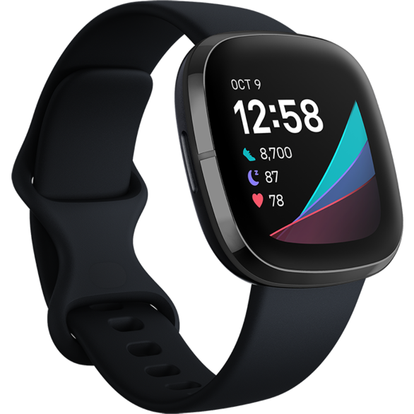 Смарт-годинник Fitbit Sense Carbon/Graphite Stainless Steel (FB512BKBK) - Фото 1 Смарт-годинник Fitbit Sense Carbon/Graphite Stainless Steel (FB512BKBK) - изображение 1