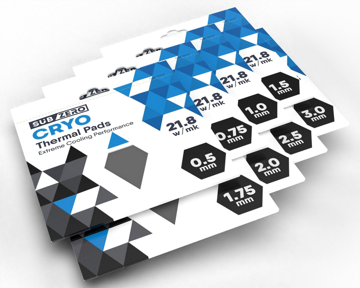 Термопрокладка SubZero CRYO 100x100x0.75 мм SubZero Thermal Pad 21.8 W/mK сіра - изображение 4