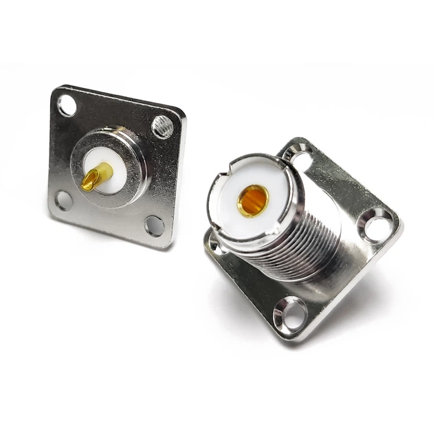 Разъем гнездо монтажное UHF Female (SO-239, PL-259) на панель ...