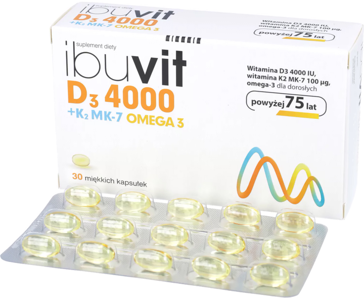 Ibuvit D3 4000 + K2 MK-7 Omega 3 30 kapsułek (5903060619760) - obraz 2