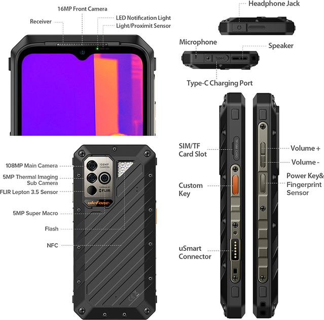 Smartfon Ulefone Power Armor 19T 12GB/256GB Czarny (6937748735298) - obraz 12