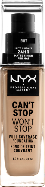 Podkład w płynie NYX Professional Makeup Can\'t Stop Won\'t Stop 24-Hour Foundation 10 Buff 30 ml (800897157272) - obraz 1
