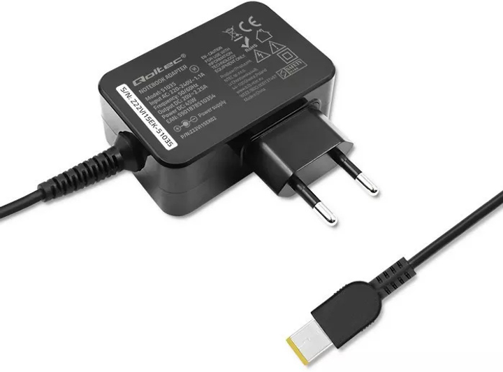 Zasilacz Qoltec do Lenovo 20 V 45 W slim tip+pin (51035) (5901878510354) - obraz 4