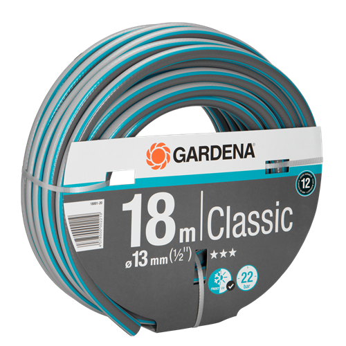 Шланг садовый Gardena Classic 18 м, 13 мм (18001-20.000.00) - Фото 2 Шланг садовый Gardena Classic 18 м, 13 мм (18001-20.000.00) - изображение 2