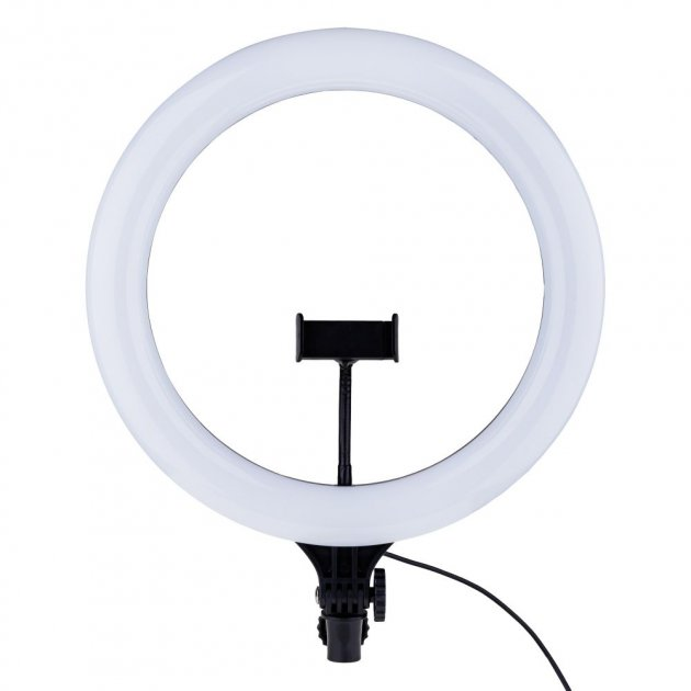 Кільцева світлодіодна RGB Led Лампа 38 см MJ38 із затискачем для телефона - зображення 3