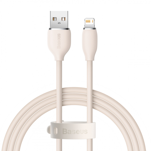Кабель Baseus Jelly Liquid Silica Gel Fast Charging Data Cable USB to iP 2.4A 1.2m Pink (CAGD000004) - зображення 3