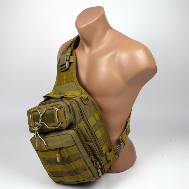Тактический рюкзак однолямочный Командирский 7 л Coyote - изображение 1