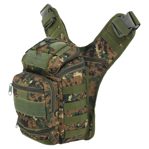 Сумка тактична багатоцільова через плече SP-Sport Military Rangers 9112 9 літрів Camouflage Pixel - зображення 2