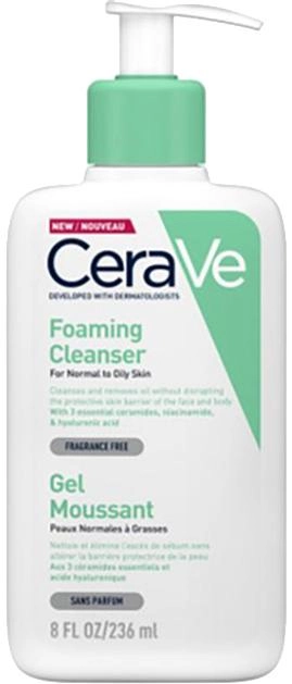 Інтенсивно очисний гель CeraVe для нормальної та жирної шкіри обличчя і тіла 236 мл (3337875597197) - зображення 1
