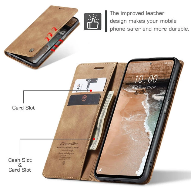 Чохол книжка з магнітом Realme C55 CaseMe Brown (32837-30) - зображення 5