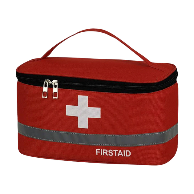 Аптечка сумка органайзер компактна портативна для медикаментів подорожей будинку 26x14x14 см (474866-Prob) Червона - зображення 1