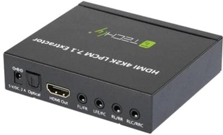 Ekstraktor audio Techly HDMI 4K SPDIF Toslink, 4x Jack 3.5mm, LPCM 5.1CH / 7.1CH (25756) (8054529025756) - obraz 2