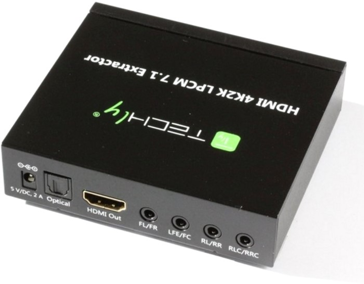 Аудіоекстрактор Techly HDMI 4K audio extractor SPDIF Toslink, 4x Jack 3.5mm, LPCM 5.1CH / 7.1CH (25756) (8054529025756) - зображення 4