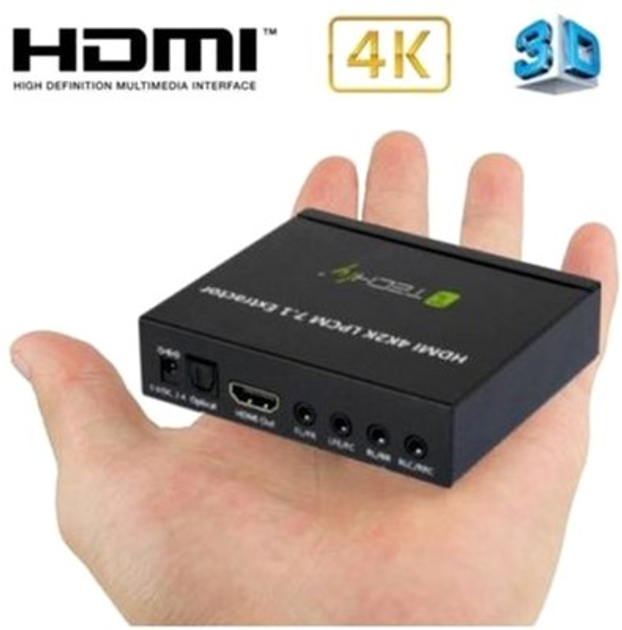 Аудіоекстрактор Techly HDMI 4K audio extractor SPDIF Toslink, 4x Jack 3.5mm, LPCM 5.1CH / 7.1CH (25756) (8054529025756) - зображення 8
